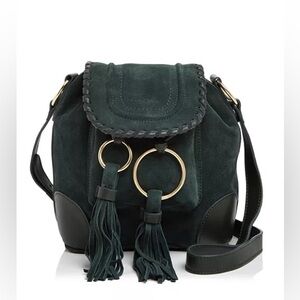 See by Chloe Polly suede bucket bag in forest green